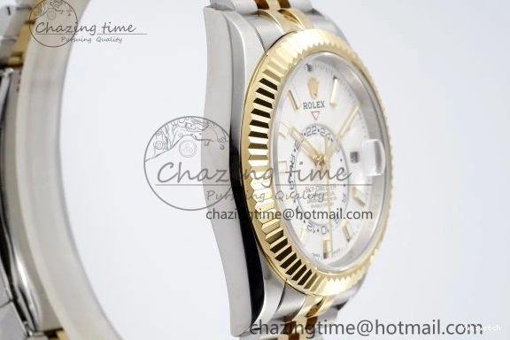 SS Jubilee on SS Best Noob Skydweller Dial White YG Edition A23J Bracelet YG 1230